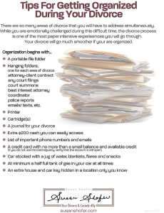 divorce tips for getting organized
