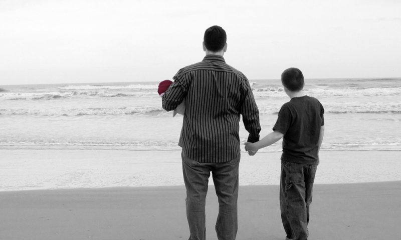 Father with children