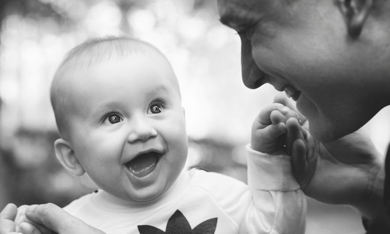 child happy with parent