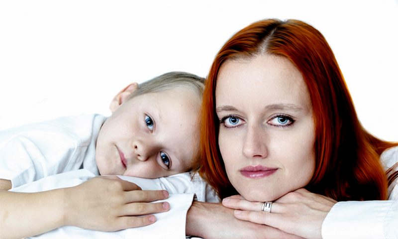 Mother with son