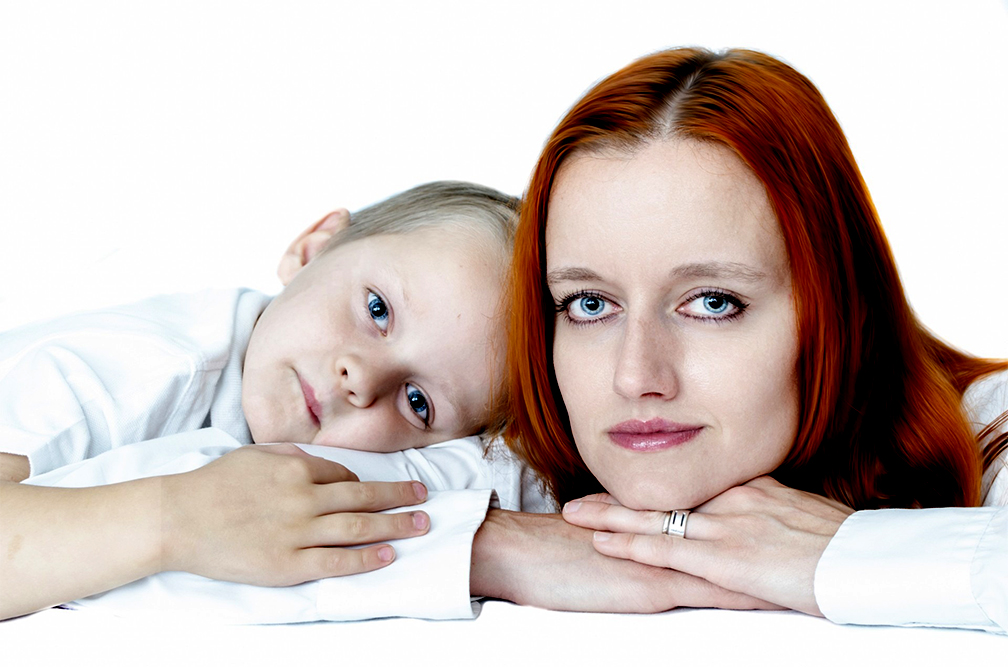 Mother with son